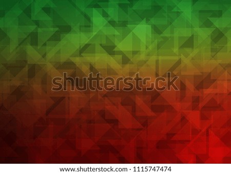 Light Green, Red vector abstract polygonal texture. Glitter abstract illustration with an elegant design. A new texture for your design.