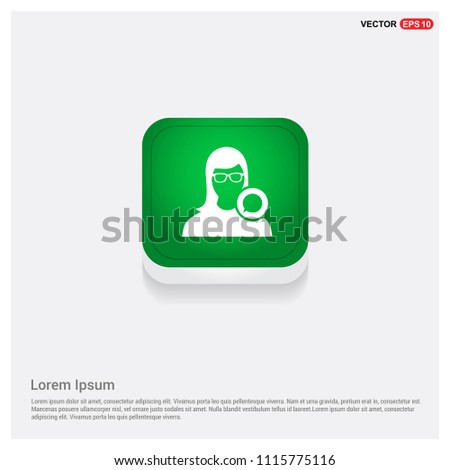 Chat user icon.Green Web Button - Free vector icon