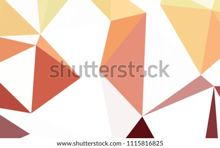 Light Red, Yellow vector gradient triangles template. Colorful abstract illustration with triangles. Brand new design for your business.