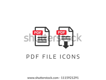 PDF Download icon. File download icon. Document text, symbol web format information