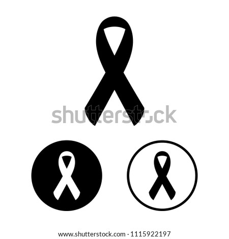 Cancer icon set.Vector illustration