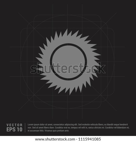 Sun Icon - Black Creative Background - Free vector icon