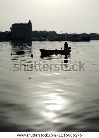 Boat fishing, Split, Croatia