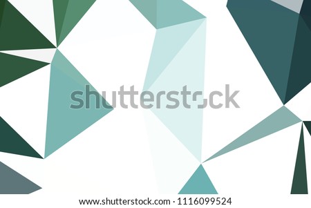 Light Blue, Green vector shining triangular layout. Geometric illustration in Origami style with gradient.  Brand new design for your business.
