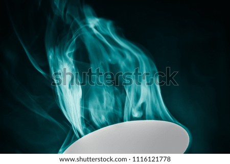 color lamp smoke on dark background