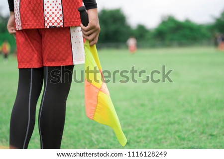 Flag of football or socker referee.