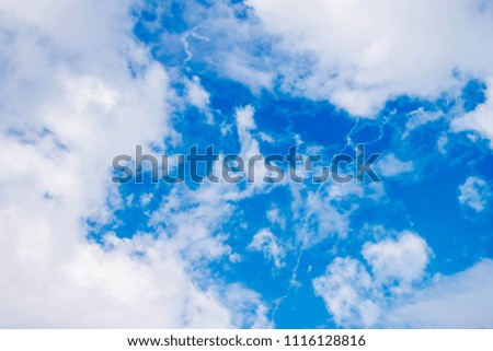 Fireball make fantastic clouds and blue sky 