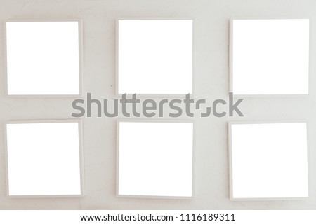six blank mockup frame