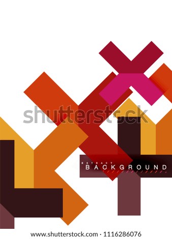 Multicolored abstract geometric shapes, geometry background for web banner, business presentation, ads package, print template, wallpaper