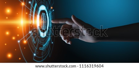 Artificial intelligence Machine Learning Business Internet Technology Concept. Royalty-Free Stock Photo #1116319604
