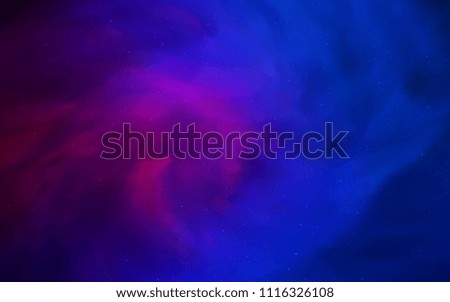 Dark Pink, Blue vector template with space stars. Blurred decorative design in simple style with galaxy stars. Smart design for your business advert.