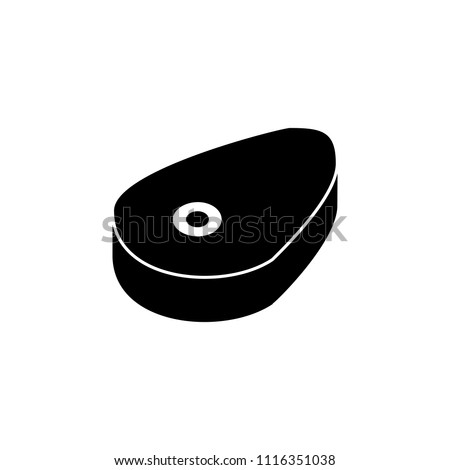 Steak icon isolated on white background. Vector art.