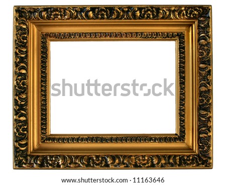 Gilded gold picture frame ready for your insertion.