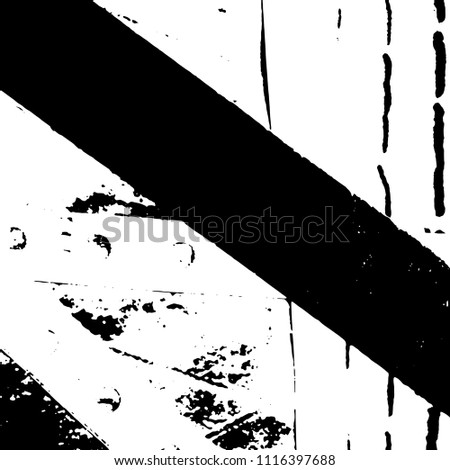 Simple abstract black and white drawing. Expressive drawing. Abstract Overlay Texture. Vector.