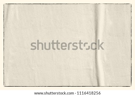 Old crumpled wrinkly paper texture frame creased ripped torn poster background backdrop surface