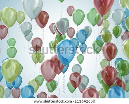 Party balloons celebration concept