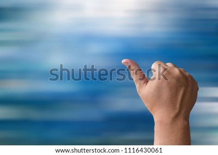 Man's hand thumb isolated  background