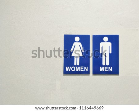 toilet signs indicate for entrance to male and female