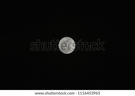 Full moon on the dark night,selective focus.
