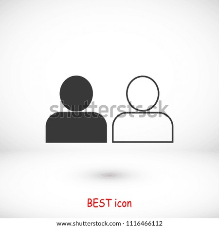 people icon, stock vector illustration flat design style