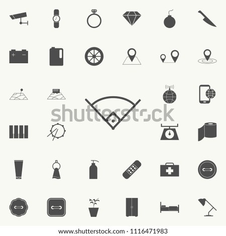 angle in baseball icon. Detailed set of  Minimalistic  icons. Premium quality graphic design sign. One of the collection icons for websites, web design, mobile app on colored background