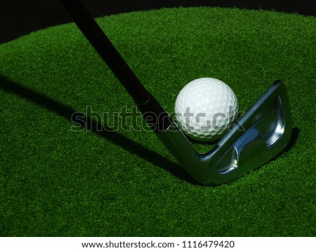 Fundamentals of golf putting on green