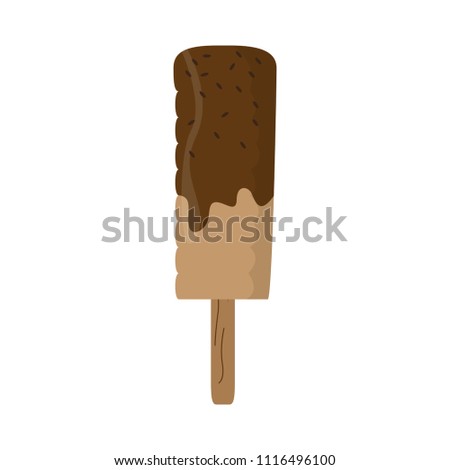 Isolated sweet popsicle icon
