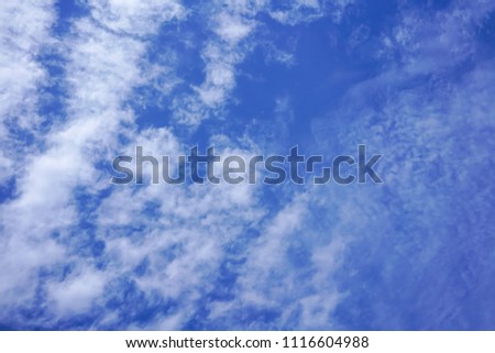 Blurred blue sky for background with copy space