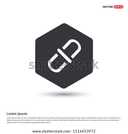 Chain link icon Hexa White Background icon template - Free vector icon