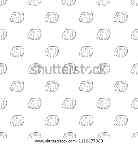 Baseball glove pattern vector seamless repeating for any web design