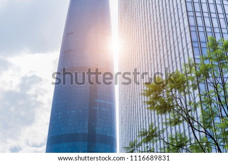 Shanghai, the modern skyscraper in the center