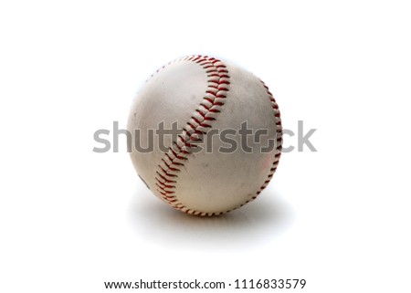 Baseball On White Background