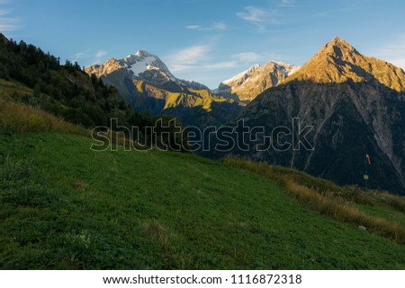 Dawn on the French Alps