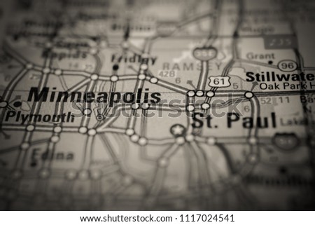 Minneapolis USA map
