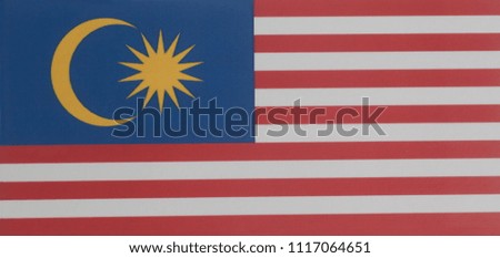 National flag of Malaysia background close up.