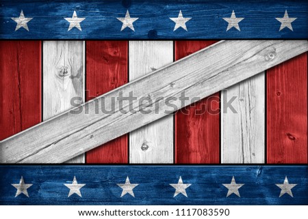 USA background painted on wood box