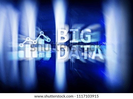 Big data analysing server. Internet and technology.?