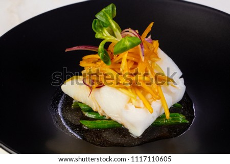 Thai style halibut with green beans