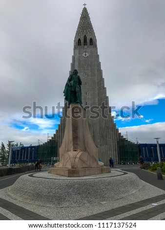Reykjavik, Iceland. Hallgrímskirkja is a Lutheran parish church in Reykjavík, Iceland. At 74.5 metres high, it is the largest church in Iceland and among the tallest structures in the country. 