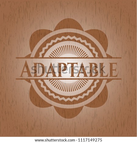 Adaptable vintage wooden emblem