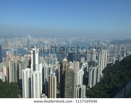 Skyscrapers in Hong Kong from Victoria Peak