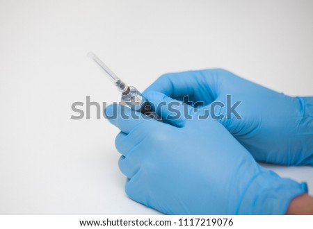 the doctor makes an injection
