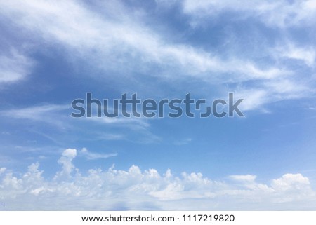 Beautiful clouds against a blue sky background. Cloud sky. Blue sky with clouds weather, nature cloud. White clouds, blue sky and sun