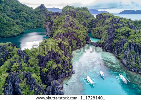 El Nido Palawan Island hopping adventures Philippines  Royalty-Free Stock Photo #1117281401