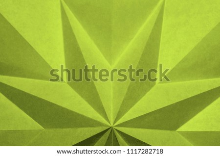 Yellow-green (Lime Punch) abstract origami background.
