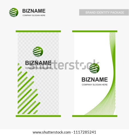 Company Bill board design with rounded logo vector