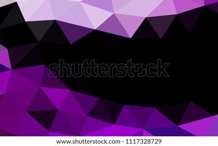 Light Purple vector shining hexagonal shining triangular. Triangular geometric sample with gradient.  The textured pattern can be used for background.