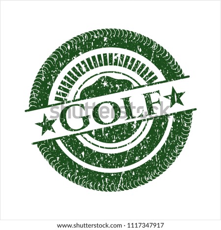 Green Golf distress rubber grunge texture stamp