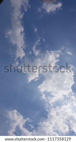 beautiful blue sky and white clouds
