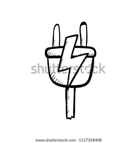 power plugs icon vector doodle